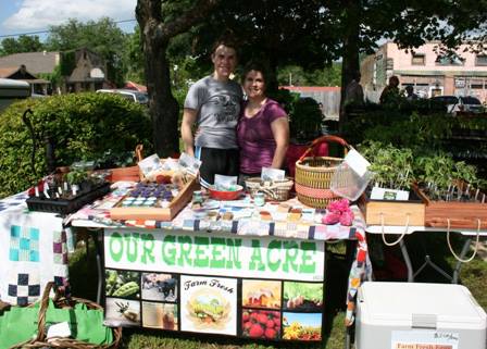Misty and her daughter selling their awesome goodies at the Newton County Farmer's Market.