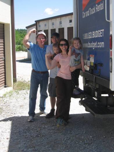 We kept all our things in storage until we knew where we would land. We just finished unloading the truck! (and yes, my kids came along. I never have childcare when I need it! Haha!)
